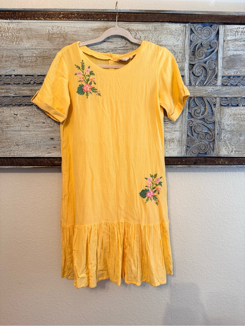 Sakura Floral Embroidered A-Line Dress